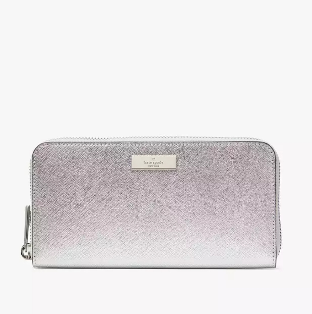 Kate Spade Kenzie Metallic Large Continental Wallet